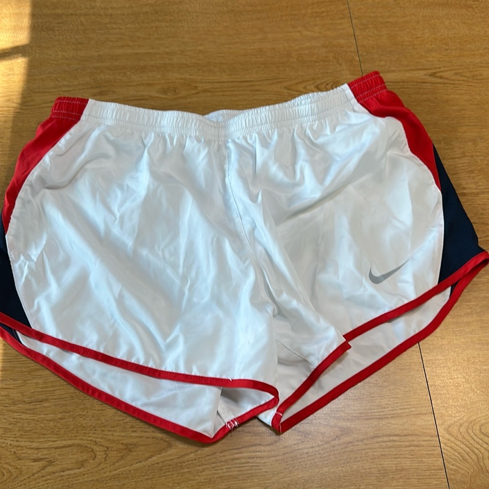 Red, White, and Blue Nike Running Shorts